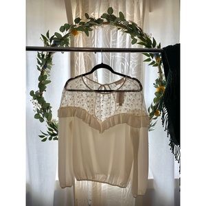 White long sleeve top.